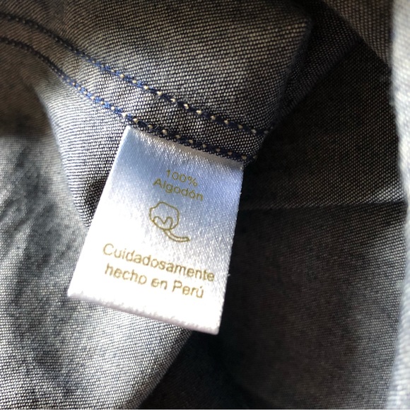 Boys Dark Chambray Shirt & Bowtie NWOT - Picture 5 of 6